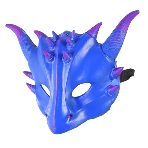 MUSISALY Halloween-Maske Halloween-Kinder-Dinosaurier-Gesichtsabdeckung Maskeradeschaum Karneval halloween costume halloween kleidung Cosplay-Maske Cartoon-Maske für Kinder PU-Material Blue von MUSISALY