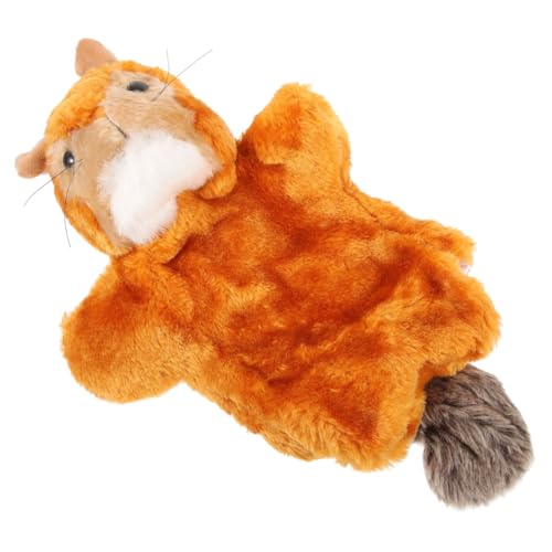 MUSISALY Handpuppe Tier-Eichhörnchen-Handspielzeug Plüschtier beruhigendes Spielzeug interaktives Spielzeug Animal Toys Eichhörnchen-Puppe Kinder Plüschpuppe Spielzeug PP Baumwolle Brown von MUSISALY