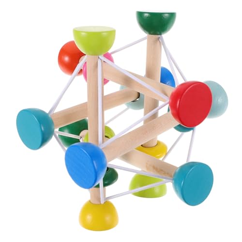 MUSISALY Intellektuelles Babyspielzeug Sensorisches Spielzeug Formerkennungsspielzeug Greifaktivitäts-Shaker Greiftätigkeit Spielzeug Greifspielzeug Aus Holz Lernspielzeug Hölzern von MUSISALY