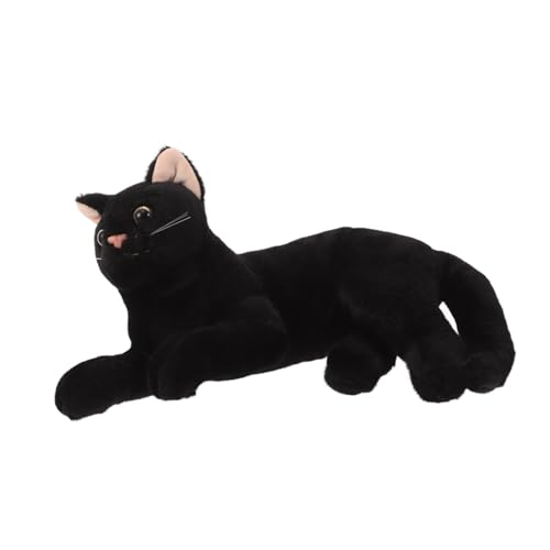 MUSISALY Katze Plüschtier Katzen plüschtier Geburtstagsgeschenk für Lustiges für Katzenspielzeug gewichtete Kuscheltiere Plüschtier mit Katzensimulation Black von MUSISALY