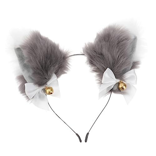 MUSISALY Katzenohr Glocken Stirnband Urlaubs Haarband Party Kopfschmuck Ohr Haarband Haar Accessoire Für Party Plüsch Haar Party Haarband Party Haarband Cosplay Haarband Ohr von MUSISALY