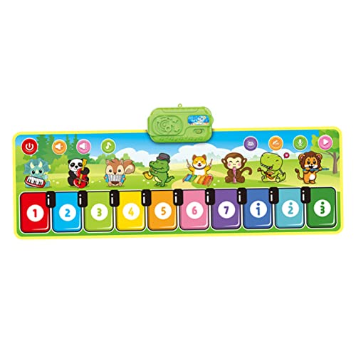 MUSISALY Klaviermatte Elektrische Matte Zahl Tastatur Klavier Tastaturspielmatte Für Kinder Musikalisches Pedalklavier Tanzmatten Teppich Klavier Multifunktionaler Teppich PVC Green von MUSISALY