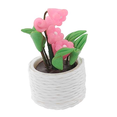 MUSISALY Kleiner Bonsai Mini-topfpflanze Pflanzgefäße Für Pflanzen Mini-töpfe Bunte Pflanzentöpfe Mini-blumentopf Töpfe Für Pflanzen Miniatur-puppenhauspflanzen Puppenhaus-Bonsai Ton Rosa von MUSISALY