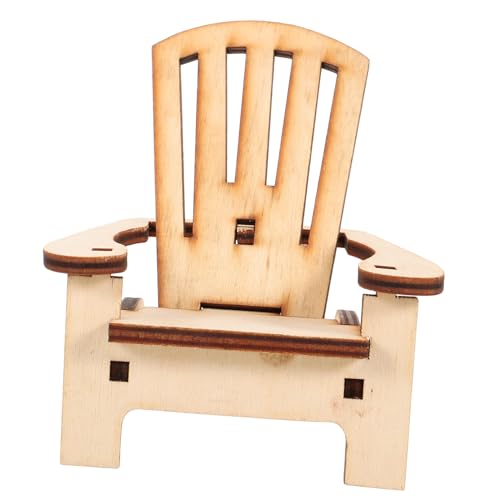 MUSISALY Kleiner Holzstuhl winzige Möbel Mini-Stuhl zusammenbauen Mini-Stuhl-Spielzeug kleines puppenhaus zubehör Mini-Loungesessel kinderstuhl Chair Mini-Hausstuhl Mini-Holzstuhl von MUSISALY