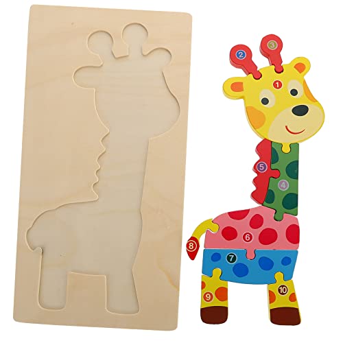 MUSISALY Kognitives dreidimensionales Puzzle Gehirnspielzeug Puzzle-Spielzeug für Kinder kinderpuzzle Kinder Puzzle Kleinkindspielzeug Kleinkind-Puzzle Lernspielzeug aus Holz 3D-Tier-Puzzle von MUSISALY