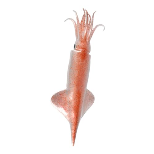 MUSISALY Meeresfrüchte- -Modell Tierfiguren Dekor Spielzeug- Gefälschte Tintenfischspielzeuge -figurenmodell Kleine Tintenfischstatue PVC Rosa von MUSISALY