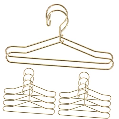 MUSISALY Mini Kleiderbügel Für Puppen Goldene Miniatur Kleiderbügel Für Doll Clothes Rack Ideal Für Und Puppenhausmöbel 65mm Größe von MUSISALY