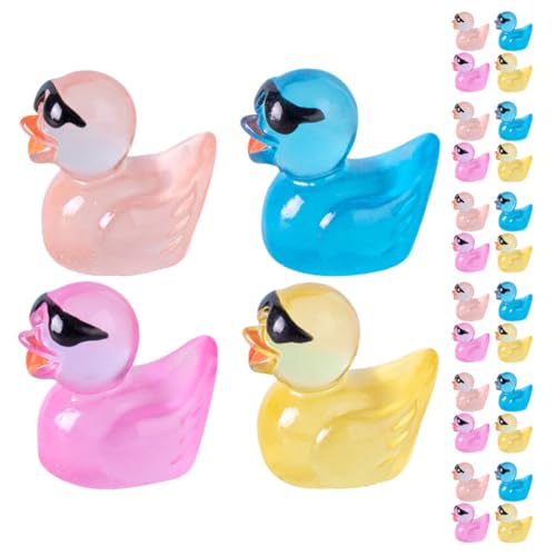 MUSISALY Miniatur Enten Figuren Set Leuchtende Resin Deko Figuren Für Mikrolandschaften DIY Zubehör Und Ideal Für Garten Und Puppenhaus Dekoration von MUSISALY