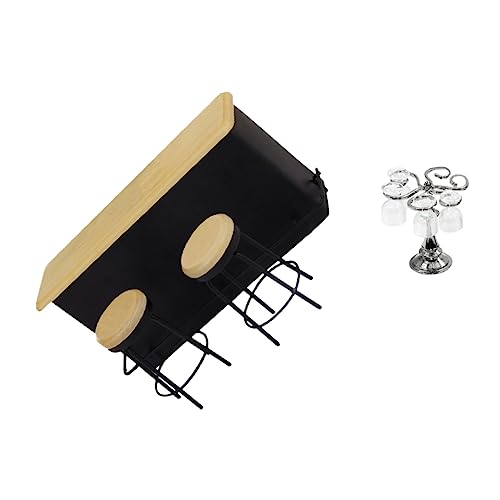 MUSISALY Miniatur Puppenhaus Bar Set mit Mini Weingläsern Silberner Ständer Bartresen Barhocker Leicht Tragbar für Sammler MUSISALY Miniatur Puppenhaus Bar Set mit Mini Weingläsern Silberner Ständer Bartresen Barhocker Leicht Tragbar für Sammler von MUSISALY