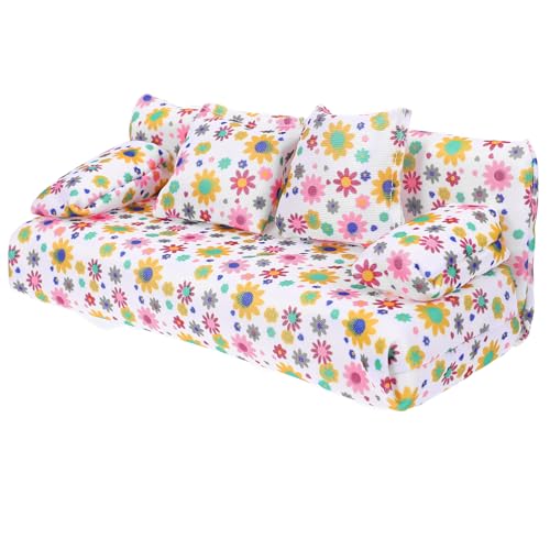 MUSISALY Kreatives Sofa Puppenmöbel Für Puppenhaus Sofa Modell Mit Kissen Für Puppenhaus 1 Set Öbel Für Landschaft Dekoratives Zubehör Für Puppenhaus Und Einrichtung von MUSISALY