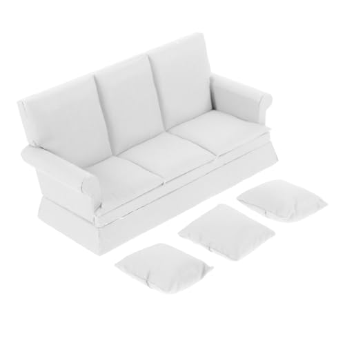 MUSISALY Miniatur Sofa Set Für Puppenhaus Mit Wurfkissen Puppenhaus öbel Requisite Dekoration Für Babyzimmer Ideales Puppenhaus Zubehör Für Kreative Spielwelten von MUSISALY