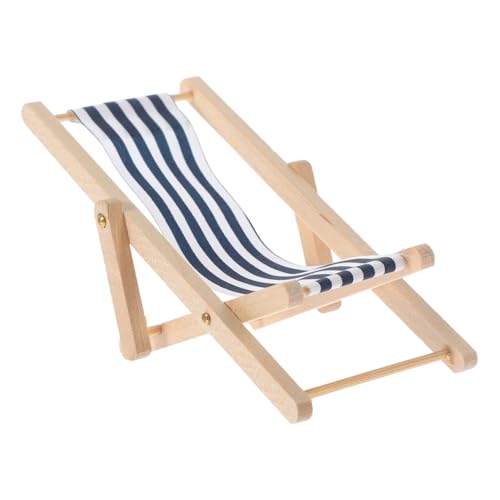 MUSISALY Faltbarer Strandstuhl Strandstuhl Modell Faltbarer Loungesessel Für Puppenhaus Perfekte Deko Für Mikrolandschaften Sommerdeko Und Gartenaccessoires Ideal Für Kreative Strand Und von MUSISALY