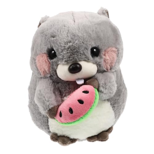 MUSISALY Murmeltier-Puppe Plüschtier Kinderspielzeug Kawaii-Spielzeug Erdmännchen Dekoration Kuscheltier Erdmännchen Kuscheltiere für Jungen Kuscheltiere für Mädchen PP Baumwolle Grey von MUSISALY