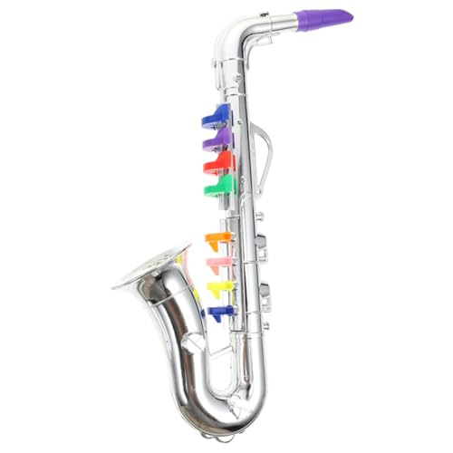 MUSISALY Musik Instrumente Für Kinder Lernspielzeug Kreatives Musikspielzeug Musikalisches Spielzeug Sax-Modell Saxophon Spielzeug Saxophonspielzeug Für Kinder Saxophonmodell Plastik Silver von MUSISALY