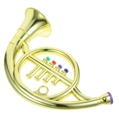 MUSISALY Musikalisches Spielzeug Für Kinder Spielzeuge Kinderspielzeug Kinder Spielzeug Signalhörner Hornbläser Trompete Interessantes Kinderhorn Schulspielzeughorn Schulhorn Plastik Golden von MUSISALY