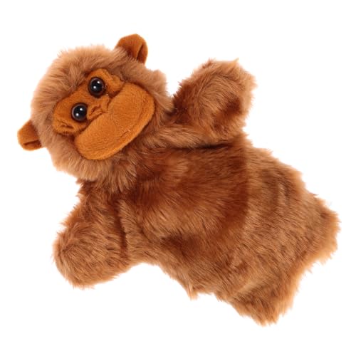 MUSISALY Orang-utan-tierhandpuppe Bär Handpuppe Geschichtenerzählpuppen Für Kleinkinder Handpuppen Zum Geschichtenerzählen Tierpuppe Handpuppe Für Kinder Handpuppen Für Babys Brown Plüsch von MUSISALY