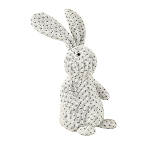 MUSISALY Osterhase Plüschtiere Kuscheltiere Frosch Hasenfigur Desktop-Kaninchen- Ausgestopft Puppe Osterornament Frühlingskaninchen Hasenornament Stoff Weiß von MUSISALY