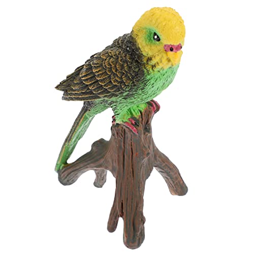 MUSISALY Künstliche Simulation Vogel Papagei Spielzeug Figurine Lebensechte Vogel Modell Grün Papagei Statue Für Garten Decor von MUSISALY