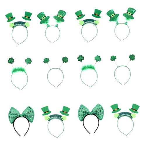 MUSISALY Patricks Day Karneval Stirnband-set 12-teilig Haarbänder Dekoratives Kleeblatt-kopfstück Für Party Zufälliger Stil MUSISALY Patricks Day Karneval Stirnband-set 12-teilig Haarbänder Dekoratives Kleeblatt-kopfstück Für Party Zufälliger Stil von MUSISALY