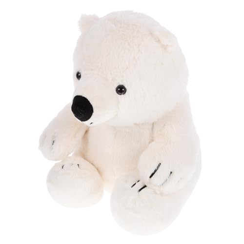 MUSISALY Plüschpuppe süßes Kuscheltier süsse kuscheltiere Tierpuppe Tierplüsch Spielzeugbär Cartoon-Plüschtier Kawaii Stofftier schöne Eisbärenpuppe Cartoon-Eisbär-Puppe PP Baumwolle Weiß von MUSISALY