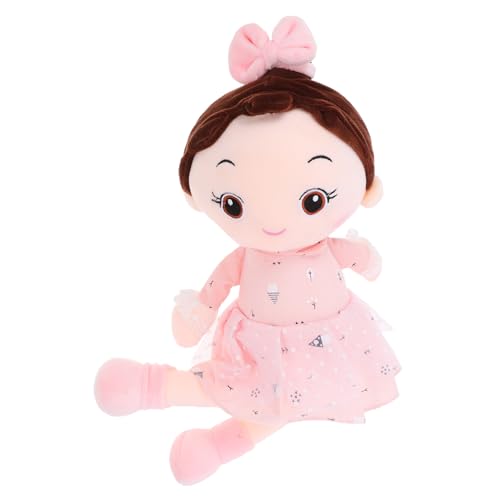 MUSISALY Plüschtier babyspielzeug Geburtstagsgeschenk kinderpuppe Weiches Spielzeug Spielzeugpuppe Mädchen kleine Figuren Plüsch Mädchenpuppe Plüsch-Babypuppe Cartoon-Mädchen Stoff Rosa von MUSISALY