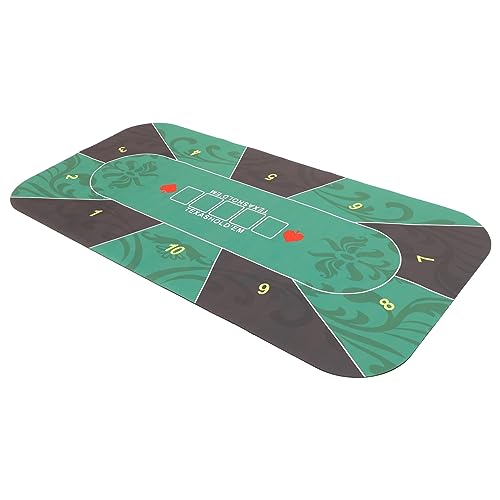 MUSISALY Pokerchip-Tuch Faltmatte Tragbarer Tisch Pokerspielmatte Desktop-Matte Tragbare Pokermatte Tragbares Schachbrett Faltbares Schachbrett Faltbare Matte Tragbare Tische Green Gummi von MUSISALY