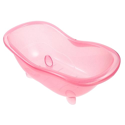 MUSISALY Puppenbadewanne Für Puppenhaus Miniaturbadewanne Aus Hochwertigem Badezimmerzubehör Für Kreative Rollenspiele Ideal Für Puppen Und Spielzeug Lang Pink Und von MUSISALY