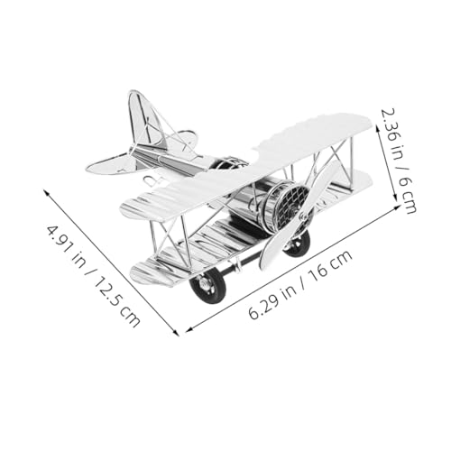 MUSISALY Retro Eisen Flugzeugmodell Vintage Kampfflugzeug Dekor Mittelgroß Silber Metallfigur Sammler Luftfahrtliebhaber Tischdekoration MUSISALY Retro Eisen Flugzeugmodell Vintage Kampfflugzeug Dekor Mittelgroß Silber Metallfigur Sammler Luftfahrtliebhaber Tischdekoration von MUSISALY