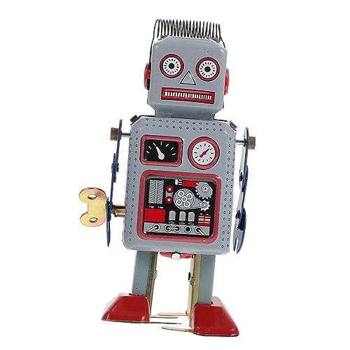 MUSISALY Roboterwicklung Dekoratives Roboterspielzeug Farbiger Blechroboter Krippenspielzeug Für Kinder Spielset Basteln Für Kinder Vintage Aufziehroboter Vintage Roboterspielzeug Weißblech von MUSISALY