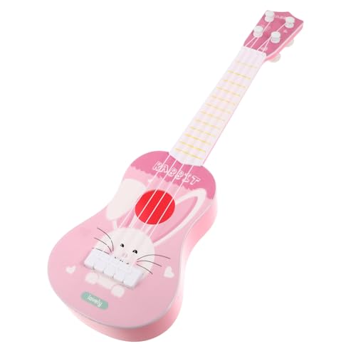 MUSISALY Saiten Ukulele für Kinder Hasenspielzeug für Kinder E-Gitarre Ukelele für kinderinstrumente Kinder musikinstrumente Kinderspielzeug pädagogisches Instrumentenspielzeug Plastik Rosa von MUSISALY