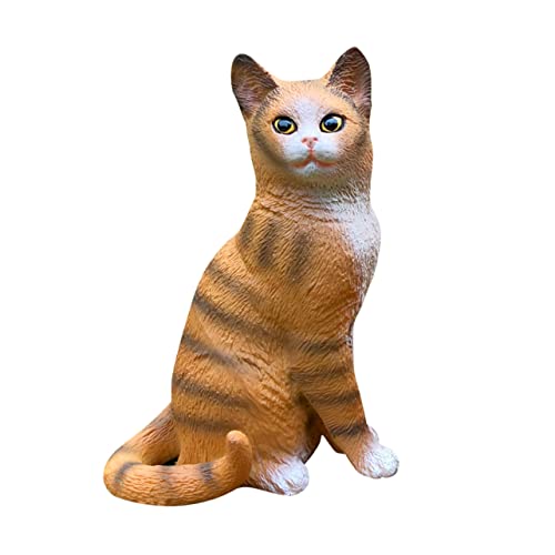 MUSISALY Simulation Haustier Katze Figuren Spielzeug Dekor Für Auto Realistisches Katzenspielzeug Kleine Katzenfiguren Mini-katzenfigur Automodelle Schöne Kätzchenfigur Kinder Katze Plastik von MUSISALY