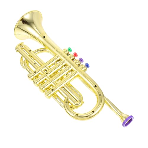 MUSISALY Simuliertes Musikinstrument Spielzeug Trompetenspielzeug Kleines Trompetenmodell Kindermusikinstrument Lernspielzeug Für Kinder Musikalisches Trompeteninstrumentenmodell von MUSISALY