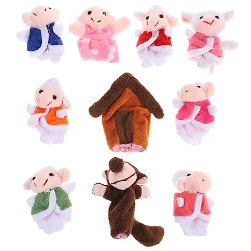 MUSISALY Spielzeugfinger Tier-fingerpuppen-Bad Geschichte Fingerpuppen Figur Fingerspielzeug Fingerpuppen Für Kinder Kleinkind Handpuppen Lammpuppen Mini-plüschtiere Babyhand Colorful von MUSISALY