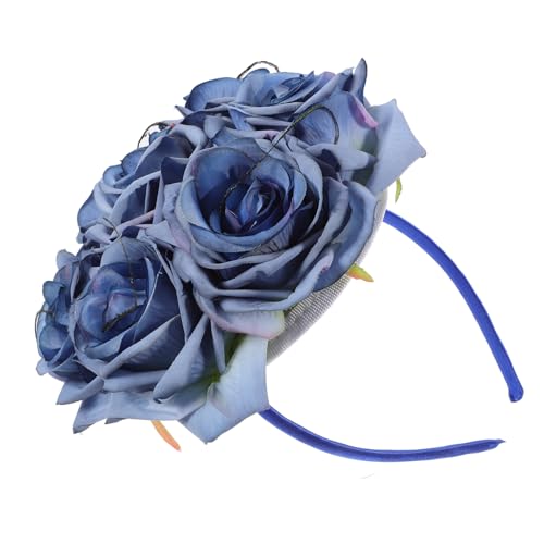 MUSISALY Stirnband Hut Rosen Design Damen Festival Kopfschmuck Rosen Design Haarschmuck Stirnband Karneval Party Dekoration Party Stirnband Elegantes Rosen Stirnband Rosen von MUSISALY