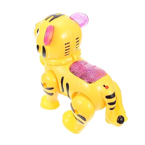 MUSISALY Tiger Spielzeug Spielzeug tierisches Plüschtier Cartoon-Plüschtier interaktives Spielzeug Animal Toys musikspielzeug Cartoon-Tiger-Spielzeug leuchtendes Tigerspielzeug Plastik von MUSISALY