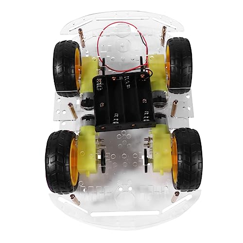 MUSISALY Vierrädriges Smart Car Chassis Tank Chassis Auto Chassis Modifikation Selbstmontage Chassis Gleichstrommotor Encoder Roboter Inteligente para Niños Roboter Auto Kit Roboter von MUSISALY