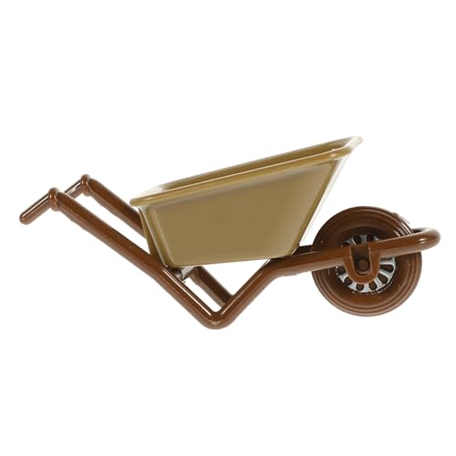 MUSISALY Warenkorb-Modell Mini-Landschaftsverzierungen Simulationswagen-Spielzeug Kinderwagen wohnzimmerdeko Miniature car Models Miniaturwagenmodelle Mini-Farmwagen-Modelle Abs Brown von MUSISALY