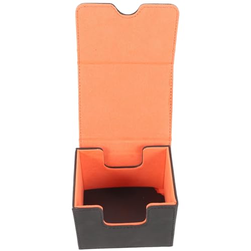 MUSISALY kartenschachtel Card Box Praktische Aufbewahrungslösung für Spielkarten cardholder Karten etuis Deckkarten PU-Hülle Lederetui für Deckkarten Hausbedarf Hochwertiges PU-Leder Black von MUSISALY