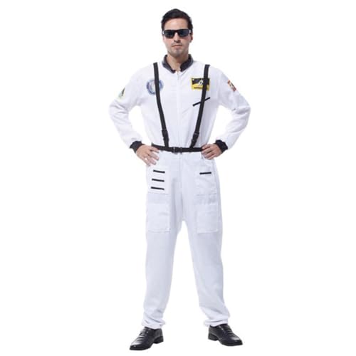 MUWO Raumfahrt Kostüm für Erwachsene MIESEPETER – Pilot Kampfjet und Astronaut – 100% Polyester, reguläre Passform, für Karneval und Volksfeste (Astronaut, 2XL/3XL) von MUWO