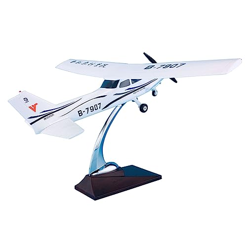 MUZIZY Flugzeugmodell kopieren 1:30 28 cm Flugzeug-Replika-Flugzeuge für Cessna 172 Cafuc Alloy Druckguss-Flugzeugmodell Exquisite Geschenkkollektion von MUZIZY