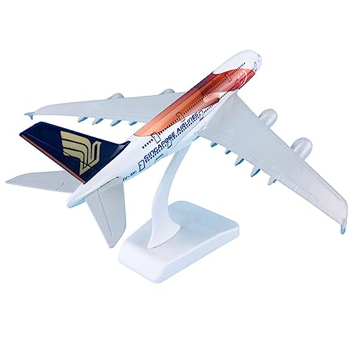 flugzeugmodell kopieren 1:400 18,7 cm Flugzeug fertiges Produkt Flugzeug Airbus A380 Für Singapore Airlines Flugzeug Modell Wunderschöne Geschenksammlung von MUZIZY
