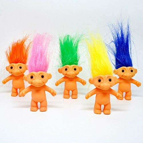 MVS Wholesale Große Packung mit 24 x Lucky Retro Trolls Figuren, ideale Partytütenfüller und Gastgeschenke, Pinata-Preise, Goody Bags und Cake Toppers von MVS Wholesale