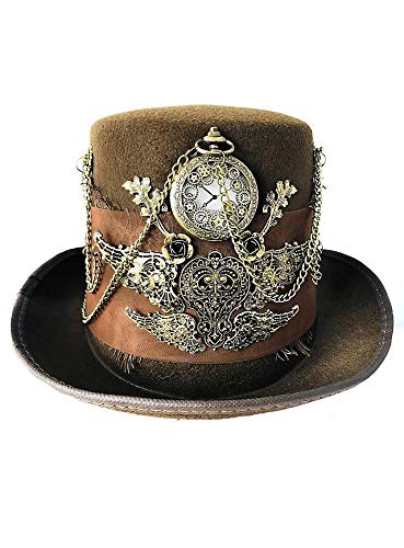 MW Aristokrat Steampunk Hut Zylinder mit Taschenuhr von MW