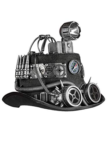 MW Luftpirat Zylinder Steampunk Hut mit funktionaler Lampe von MW