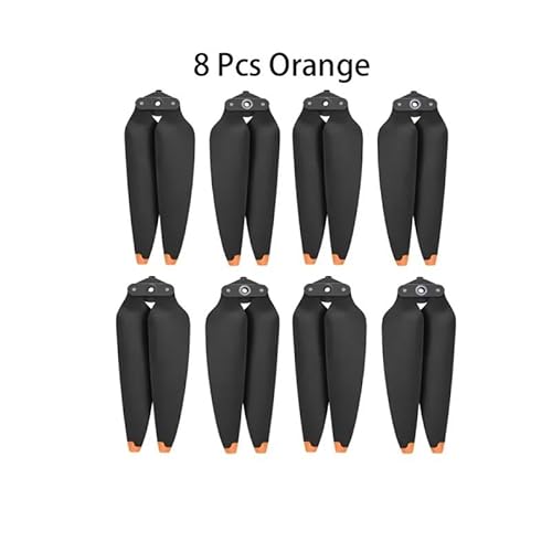 MWAYOYTE 4 Stück/8 Stück Propeller 5747F Geräuscharme Klinge Schnellverschluss CW/CCW Propeller for D-JI Air 3 Drohnenzubehör(8 Pcs Orange) von MWAYOYTE