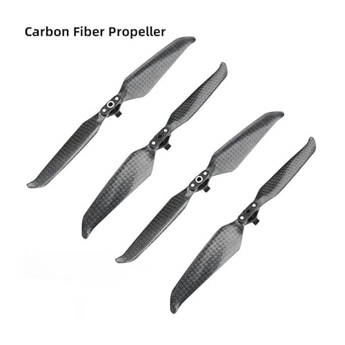 MWAYOYTE 4 Stück geräuscharme Propeller 7238F-Blätter aus Kohlefaser-Kunststoff for D-JI Mavic Air 2S / Mavic Air 2 Drohnenzubehör(Carbon Fiber Blades) von MWAYOYTE