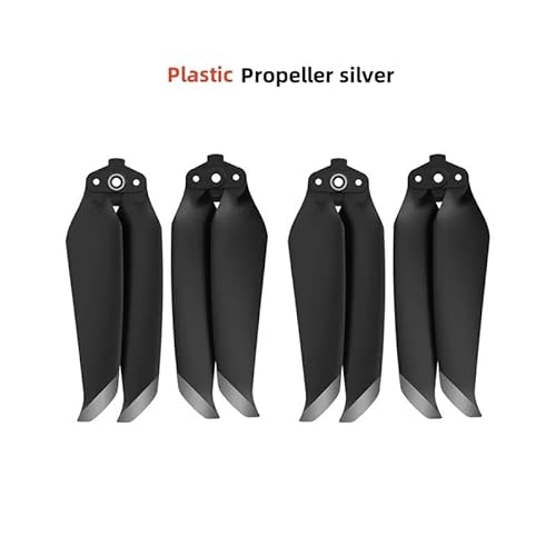 MWAYOYTE 4 Stück geräuscharme Propeller 7238F-Blätter aus Kohlefaser-Kunststoff for D-JI Mavic Air 2S / Mavic Air 2 Drohnenzubehör(Plastic Blade Silver) von MWAYOYTE