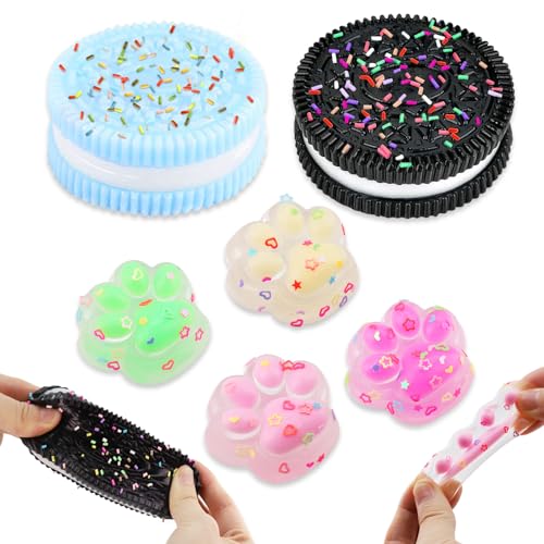 6 Stück Taba Squishy, 2 x Biscuit Stress Relief Toy und 4 x Squishy Spielzeug Mini Katzenpfoten, Soft Squeeze Biscuit Toys, Squishy Toy Squishy Cat Paw Ultraweiches Dekompressions Entlüftungsspielzeug 6 Stück Taba Squishy, 2 x Biscuit Stress Relief Toy und 4 x Squishy Spielzeug Mini Katzenpfoten, Soft Squeeze Biscuit Toys, Squishy Toy Squishy Cat Paw Ultraweiches Dekompressions Entlüftungsspielzeug von MWRWRR