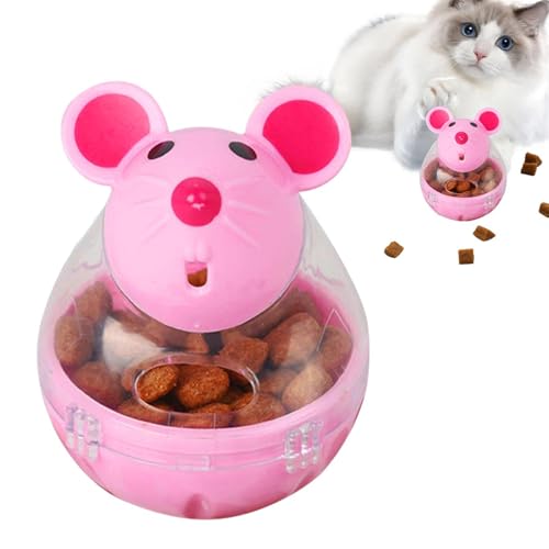 MWZBTG 2Stück Katzenfutter Ball Spender, Katzen-Leckerli-Ballspender, Katzenspielzeug Leckerli Spender, Futterspender Spielzeug Snackbälle, Katze Leckerlis Spielzeug Futterspender Spielzeug, 7x5cm von MWZBTG