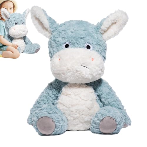 MWZBTG Esel Stofftier, Eselpuppe | Plüschpuppe Kuscheltiere Esel - 18,1 Zoll Kinder-Plüschtierkissen, weiches Esel-Plüschtier für Sofa, Schlafzimmer, Autodekoration von MWZBTG